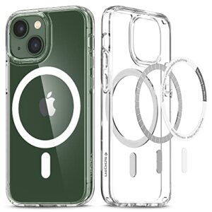 spigen ultra hybrid mag (magfit) compatible with magsafe designed for iphone 13 mini case (2020) - white