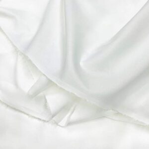 White Combed Cotton Fabric by The Yard for Quilting Sewing Broadcloth 2 Yard or 5 Yard Cloth (2 Yard)