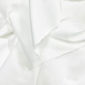 White Combed Cotton Fabric by The Yard for Quilting Sewing Broadcloth 2 Yard or 5 Yard Cloth (2 Yard)