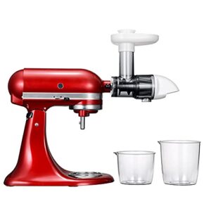 Masticating Juicer Attachment for KitchenAid All Models Stand Mixers, Masticating Juicer, Slow Juicer Attachment for KitchenAid All Models Stand Mixers, White(Machine/Mixer Not Included)
