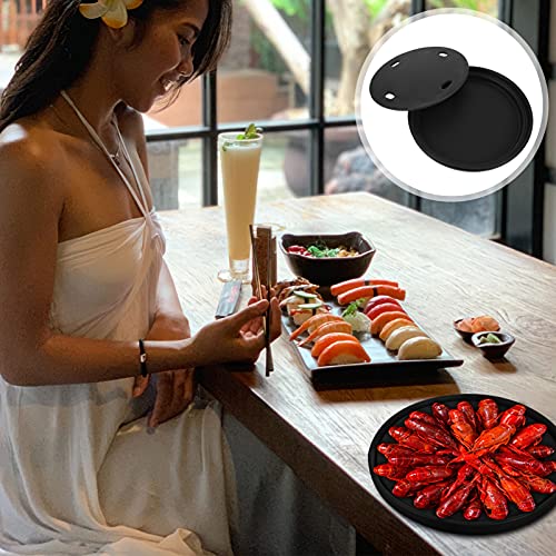 Cabilock Sushi Dry ice Sushi Plate Serving Plate Sashimi Sushi Ceramic Serving Geta Plates Japanese Sushi Board Dry Ice Food Serving Dish Tray Sushi Serving Tray 10inch Japanese Sushi Plate