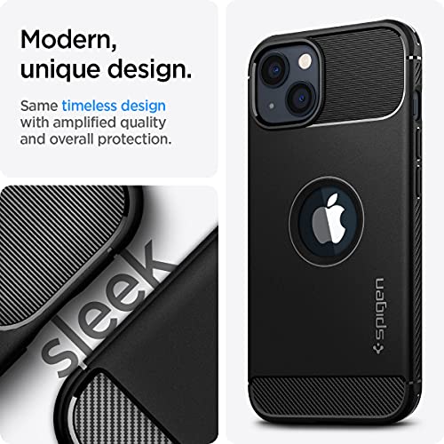 Spigen Rugged Armor Designed for iPhone 13 Case (2021) - Matte Black