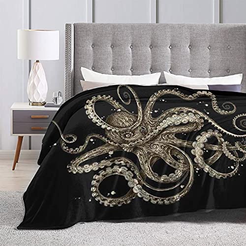 Octopus Blanket Throw Size Lightweight Super Soft Cozy Luxury Bed Microfiber Perfect for Layering Any Bed for All Season 80"x60" for Adults