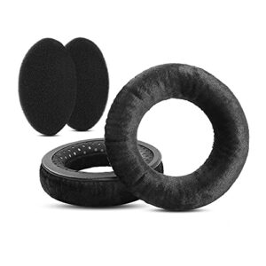 upgrade black velvet replacement ear cushion earpads compatible with beyerdynamic dt990/dt990 pro / dt880 / dt770/pro headphones memory foam ear cups