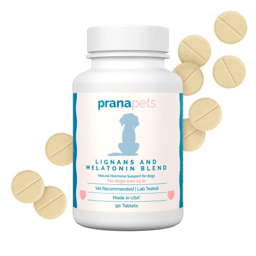 Lignans & Melatonin Blend Naturally Aids in Relieving Symptoms of Cushing’s Disease in Dogs | Helps Promote Healthy Adrenal Balance & Overall Well-being | by Prana Pets | 3 MG Melatonin, 20 MG Lignans