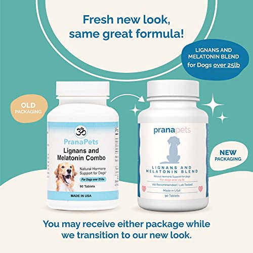 Lignans & Melatonin Blend Naturally Aids in Relieving Symptoms of Cushing’s Disease in Dogs | Helps Promote Healthy Adrenal Balance & Overall Well-being | by Prana Pets | 3 MG Melatonin, 20 MG Lignans