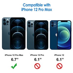 JETech Screen Protector for iPhone 12 Pro Max 6.7-Inch with Camera Lens Protector, Tempered Glass Film, 2-Pack Each