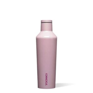 corkcicle classic 16 ounce canteen stainless steel water bottle, cotton candy