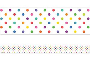 teacher created resources colorful dots straight border trim (tcr8325)
