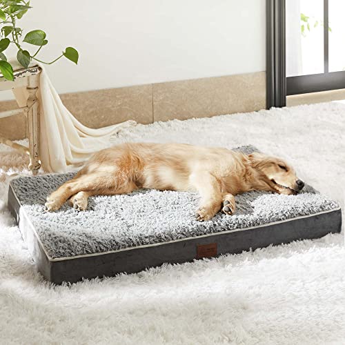 Western Home Dog Beds for Large Dogs, Orthopedic Egg Crate Foam Dog Bed with Removable Washable Waterproof Cover, Dog Mattress for Crate Bed with Nonslip Bottom Pet Bed for Extra Large and Medium Dogs