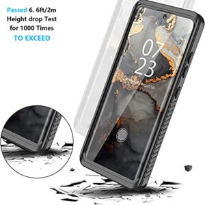 ANTSHARE for Samsung Galaxy S21 Ultra Case Waterproof,Galaxy S21 Ultra Case with Screen Protector,360 Full Body Heavy Shockproof Rugged Samsung S21 Ultra Phone Case for Women Men Black/Clear