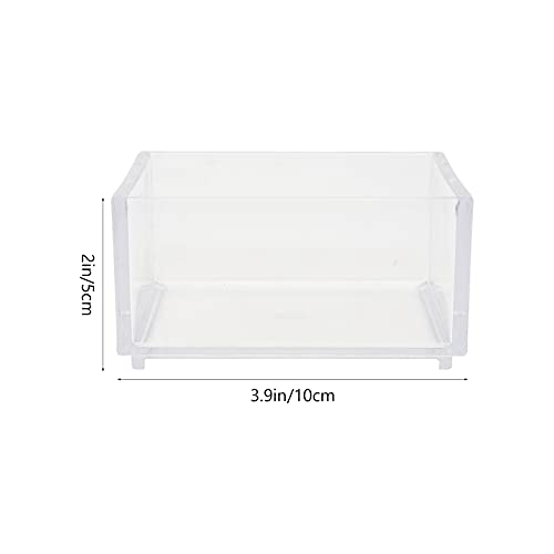 balacoo 2pcs Acrylic Reptile Terrarium Reptile Aquarium Breeding Tank Transparent Reptile Feeding Box Bathing Pool for Frogs Hermit Crabs Lizards Tank