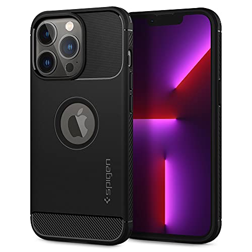 Spigen Rugged Armor Designed for iPhone 13 Pro Case (2021) - Matte Black