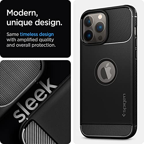 Spigen Rugged Armor Designed for iPhone 13 Pro Case (2021) - Matte Black