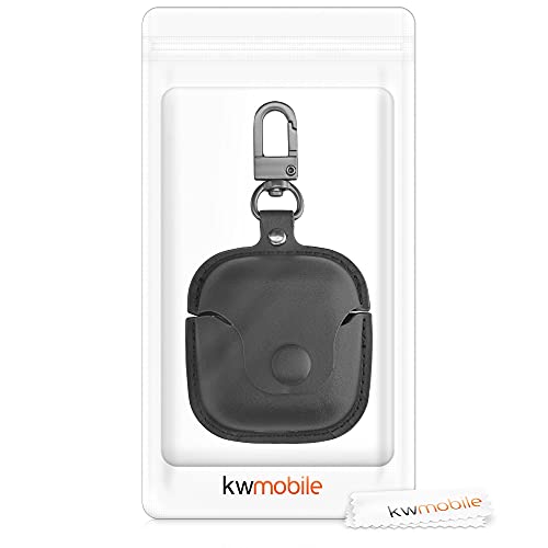 kwmobile Leatherette Case Compatible with JBL Tune 220TWS - Headphones Protection Etui Cover - Black