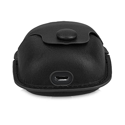 kwmobile Leatherette Case Compatible with JBL Tune 220TWS - Headphones Protection Etui Cover - Black