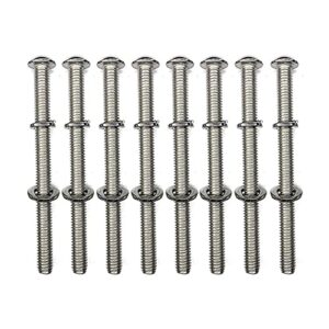 Universal Headboard or Footboard Hardware, 304 Stainless Steel Nuts and Bolts 3 inches, Bed Frame Bolts, Headboard Bolts, Bolts for headboard to Frame, Headboard & Footboard