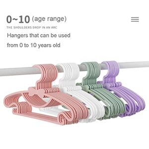 Plastic Kids Hanger,30 Pack Small Hanger Toddler Hangers for Laundry and Closet,Baby Coat Hanger Childrens Durable Hangers,Purple