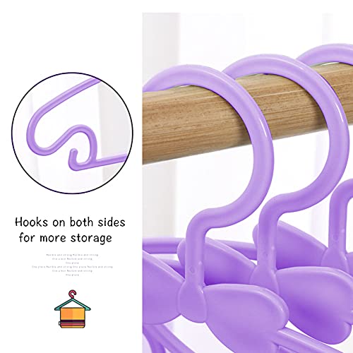 Plastic Kids Hanger,30 Pack Small Hanger Toddler Hangers for Laundry and Closet,Baby Coat Hanger Childrens Durable Hangers,Purple