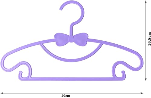 Plastic Kids Hanger,30 Pack Small Hanger Toddler Hangers for Laundry and Closet,Baby Coat Hanger Childrens Durable Hangers,Purple