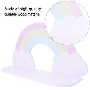 Hemoton Pink Cloud Shelf Wall Storage Shelves Wood Floating Shelves Wall Mounted Cloud Shelf for Kids Bedroom Living Room Bathroom Kitchen Office Decor