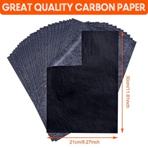 Carbon Paper for Tracing Graphite Transfer-Paper - PSLER 60 Pcs Black Graphite Paper for Tracing Drawing Patterns on Wood Projects Canvas Fabric Artist Lettering Sketch Drawing A4 Size 8.5 X 11 Inch¡­