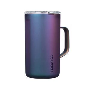corkcicle triple insulated coffee mug with lid, stainless steel camping tumbler with handle, hot for 3+ hours, bpa free, dragonfly, 22 oz