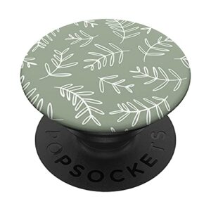 olive green floral pattern popsockets swappable popgrip