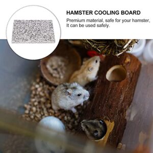 POPETPOP Hamster Cooling Pad Marble Stone Rabbit Cooling Pad Small Pet Cooling Mat Board Bed Summer Chilly Plate for Chinchillas Guinea Pigs Kitten Puppy Random Pattern