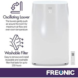 Freonic 10,000 BTU Portable Air Conditioner | LED Display | 24H Timer | Auto-Restart | Sleep Mode | Dehumidifier | AC for Rooms up to 450 Sq. Ft | FHCP101AKR
