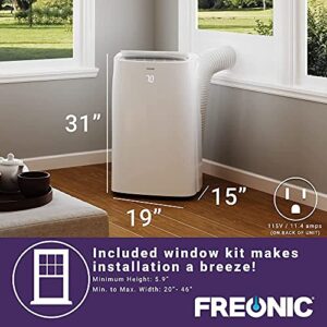 Freonic 10,000 BTU Portable Air Conditioner | LED Display | 24H Timer | Auto-Restart | Sleep Mode | Dehumidifier | AC for Rooms up to 450 Sq. Ft | FHCP101AKR
