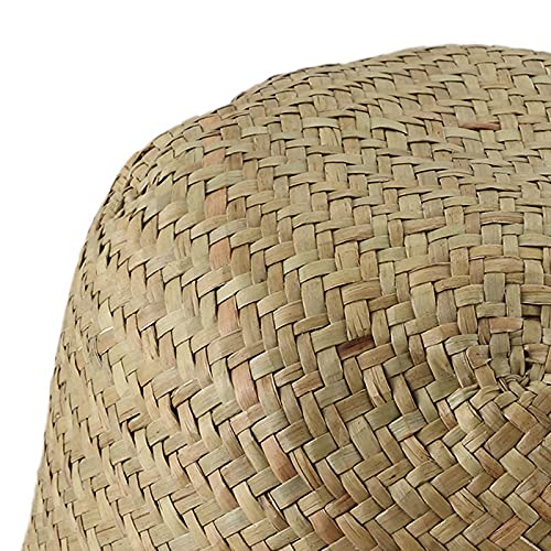 UXZDX Wicker Woven Basket Rattan Foldable Hanging Flower Pot, Woven Dirty Clothes Basket, Storage Basket, Home Decoration