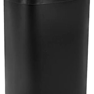 HHS Stainless Steel Kitchen Trash Can Bathroom Bedroom Office Waste Bin with Lid Automatic Sensor Touch Free Garbage Can 13 Gallon 50L, (Black), 11.37 x 16.1 x 25.31 inches (1350R)