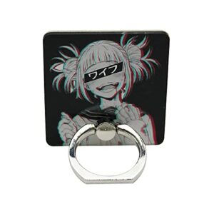 yanghuohuo, my hero academia toga himiko the villain waifu phone ring holder stand japanese anime 360 degree rotating ring grip mounts anti drop finger holder cradles for cellphone tablets