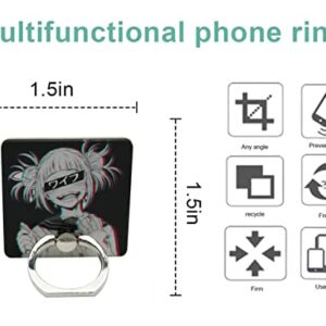 YANGHUOHUO, My Hero Academia Toga Himiko The Villain Waifu Phone Ring Holder Stand Japanese Anime 360 Degree Rotating Ring Grip Mounts Anti Drop Finger Holder Cradles for Cellphone Tablets