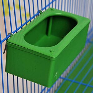 Hanging Food Dish 10pcs Hanging Bird Feeder Pigeon Storage Trough Food Dispenser Macaw Chicken Feeding Dish Container for Small Pet Animals Supplies Size M Bird Feeder