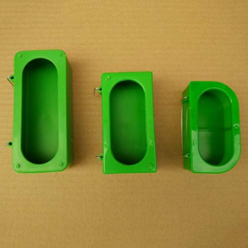 Hanging Food Dish 10pcs Hanging Bird Feeder Pigeon Storage Trough Food Dispenser Macaw Chicken Feeding Dish Container for Small Pet Animals Supplies Size M Bird Feeder