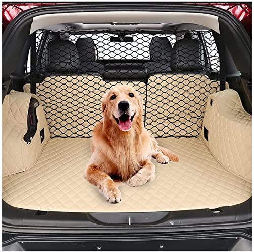 Q-DDOIT Dog Car Barrier 47" Wide Ideal for Trucks/SUVs/Full Sized Sedans Pet Restraint Car Backseat Divider Vehicle Gate Cargo Area Travel Trunk Mesh Net Screen Barricade