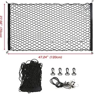 Q-DDOIT Dog Car Barrier 47" Wide Ideal for Trucks/SUVs/Full Sized Sedans Pet Restraint Car Backseat Divider Vehicle Gate Cargo Area Travel Trunk Mesh Net Screen Barricade