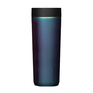 corkcicle commuter cup insulated stainless steel spill proof travel coffee mug keeps beverages cold for 9 hours and hot for 3 hours, perfect for mother's day, dragonfly, 17 oz