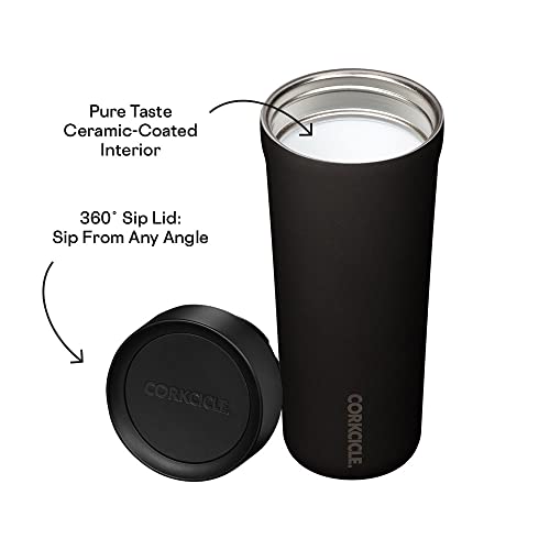 Corkcicle Commuter Cup Insulated Stainless Steel Spill Proof Travel Coffee Mug Keeps Beverages Cold for 9 Hours and Hot for 3 Hours, Perfect for Mother's Day, Dragonfly, 17 oz