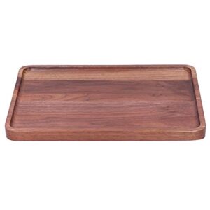 coffee serving tray, wooden dessert plate, walnut wood, rectangular fruit platefor serving cakes, snacks, candies and bread(34 * 23 * 2)