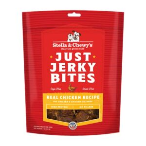 stella & chewy's just jerky bites real chicken recipe dog treats, 6 oz. bag