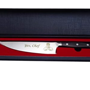 Custom Photo Engraved 8" Chef Knife, Personalized chef knife, Custom 8 inch chef knife, Damascus Steel, Custom chef knife, chef gift, Chef knife with logo (Custom Photo Engraved 8" Chef Knife)