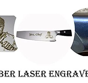 Custom Photo Engraved 8" Chef Knife, Personalized chef knife, Custom 8 inch chef knife, Damascus Steel, Custom chef knife, chef gift, Chef knife with logo (Custom Photo Engraved 8" Chef Knife)