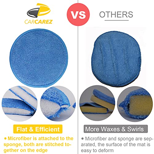 CARCAREZ Microfiber Applicator Pad for Car Waxing, Pack of 24