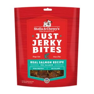 stella & chewy's just jerky bites real salmon recipe dog treats, 6 oz. bag