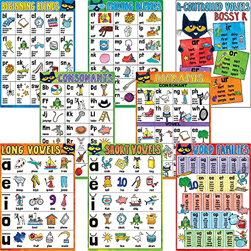 Teacher Created Resources Pete The Cat® Phonics Small Poster Pack (EP62003)