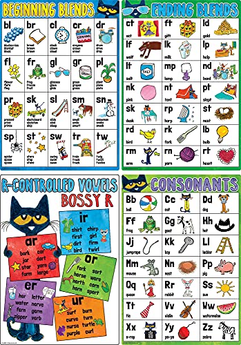 Teacher Created Resources Pete The Cat® Phonics Small Poster Pack (EP62003)