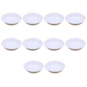 ifundom dip bowls set of 10 plastic dip soy sauce dishes & bowl small cups for sushi tomato sauce, soy,- chip and dip serving bowl set, white